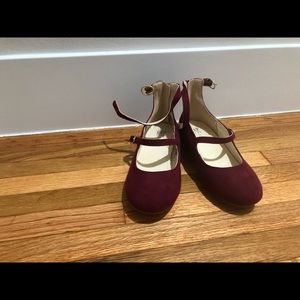 Gap Red suede girl shoes